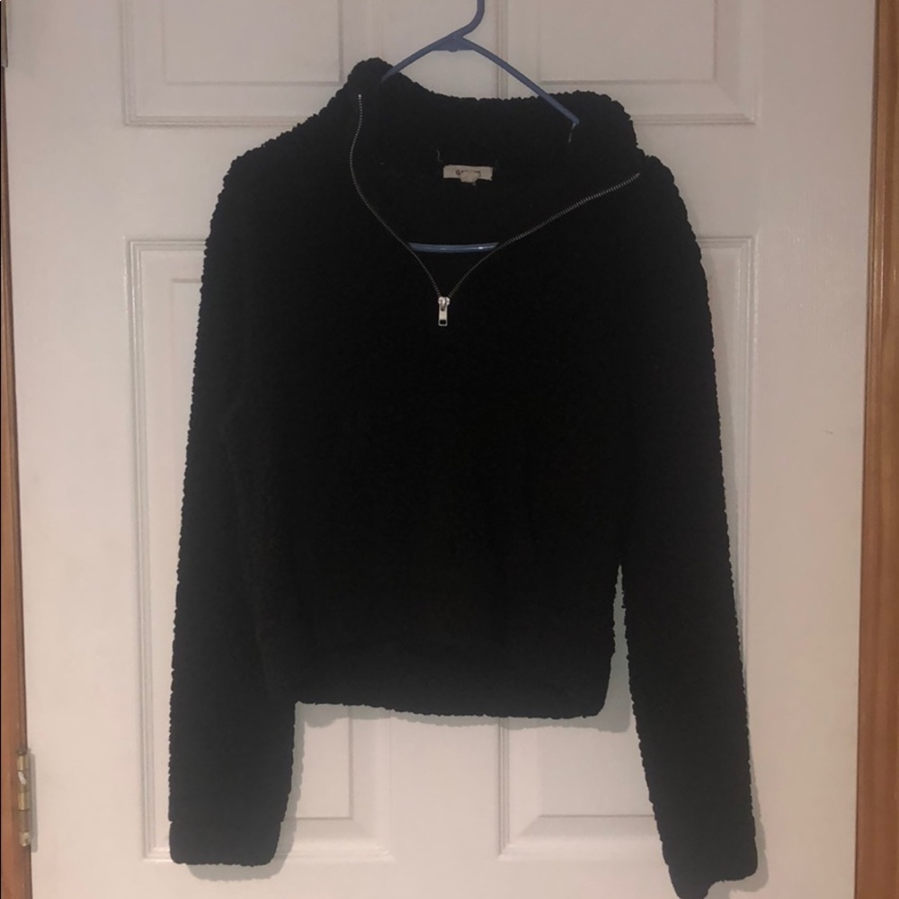 Zip Up Cropped Sherpa